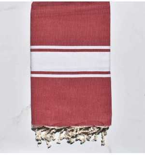 Beach towel dark red Fouta Tunisia - 1