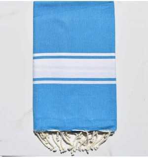 Flat Light sky blue Fouta Fouta Tunisia - 1 2