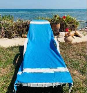 Flat Light sky blue Fouta Fouta Tunisia - 1