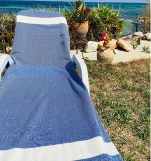 Beach Towel Diamond Blue Fouta Tunisia - 1