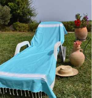 Flat celeste blue fouta Fouta Tunisia - 1