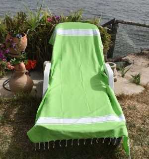 Bath Towel Flat lime green Fouta Tunisia - 1