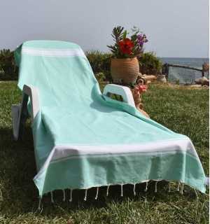 Flat aqua green fouta Fouta Tunisia - 4 2
