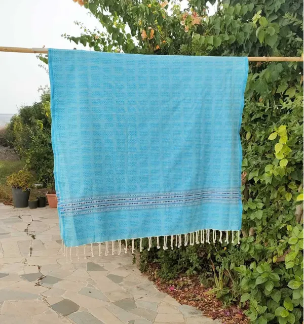 Thalasso beach towel light blue Fouta Tunisia - 1