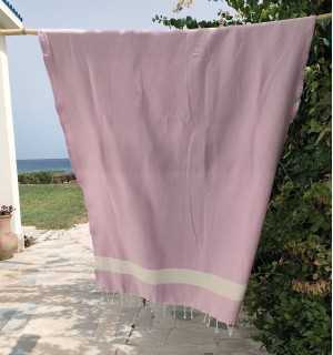 Beach Towel Diamond medium pink Fouta Tunisia - 1
