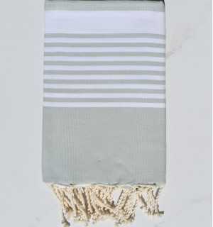 Frosted blue arthur beach towel Fouta Tunisia - 1