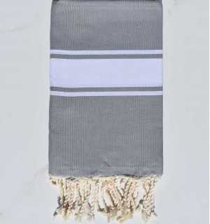 Flat steel grey fouta  - 1