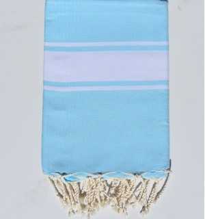 Flat pastel blue fouta Fouta Tunisia - 1
