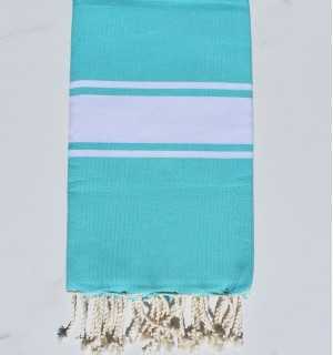 Flat Dark cyan beach towel  - 1