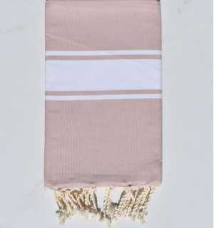 Flat tea rose Beach towel Fouta Tunisia - 1
