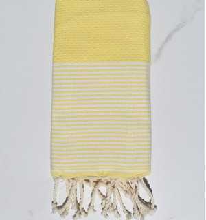 Chrome yellow honeycomb children's beach towel  - 1