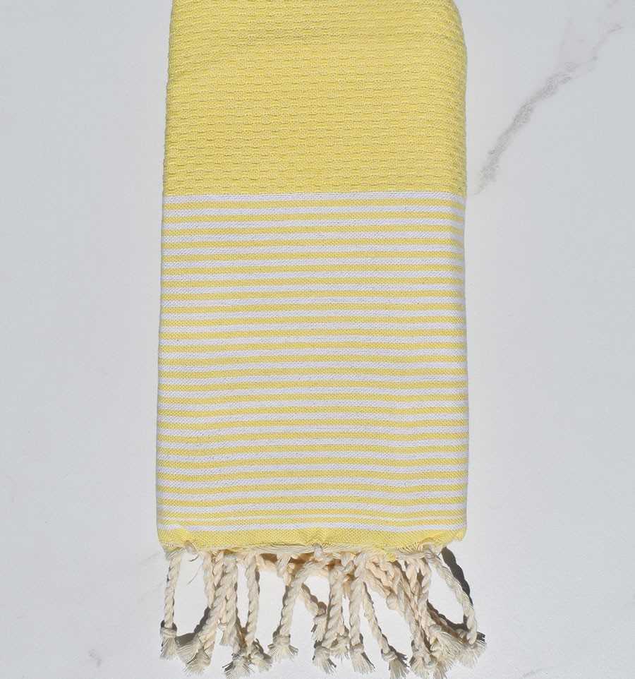 Chrome yellow honeycomb children's beach towel  - 1