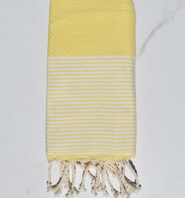 Chrome yellow honeycomb children's beach towel  - 1