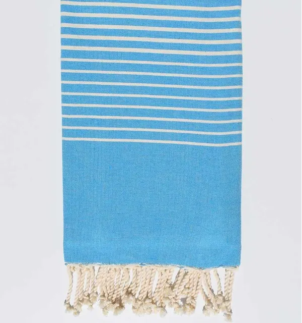 Beach Towel Portofino Azure blue Fouta Tunisia - 3