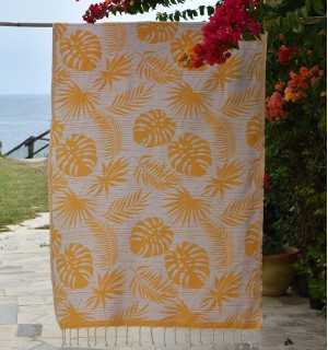 Yellow Amazon Beach Towel Fouta Tunisia - 1 2