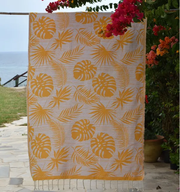 Yellow Amazon Beach Towel Fouta Tunisia - 2