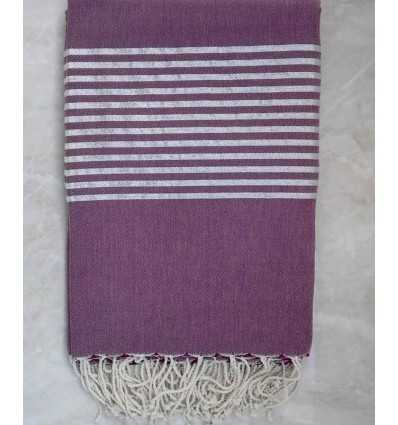 Mauve with silver  lurex throw