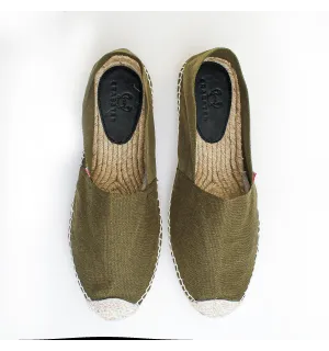 Khaki Green Men's Espadrilles Crabster - 1 2