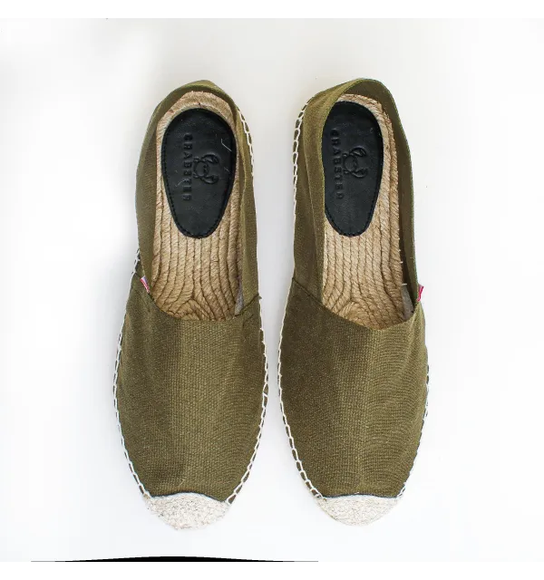 Khaki Green Men's Espadrilles Crabster - 2