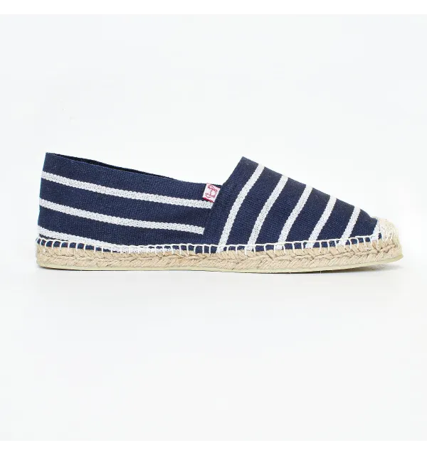 Navy Blue with Stripes Men's Espadrilles Crabster - 1