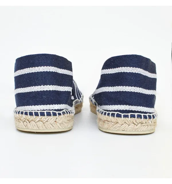 Navy Blue with Stripes Men's Espadrilles Crabster - 3
