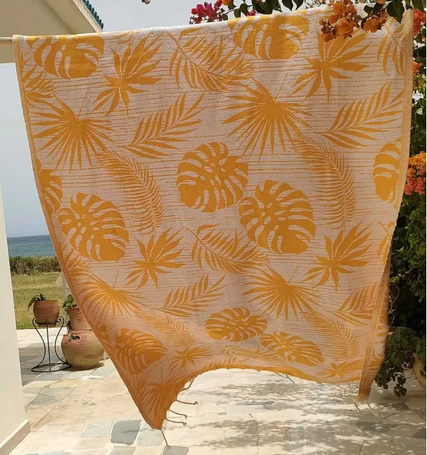 Yellow Amazon Beach Towel Fouta Tunisia - 4
