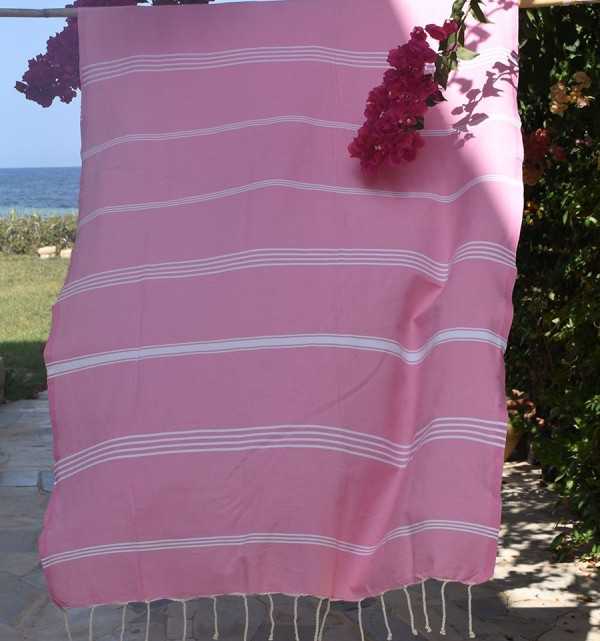 Beach towel Mykonos pink Fouta Tunisia - 3