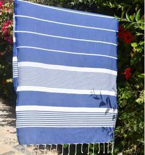 Beach Towel Arthur Blue Fouta Tunisia - 1 2