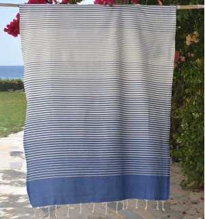 Beach Towel Portofino Blue Fouta Tunisia - 1