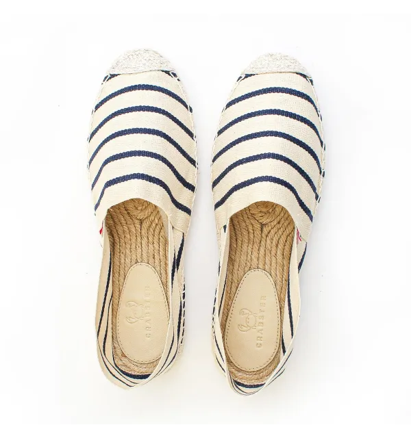 Men's Cream and Navy Espadrilles Crabster - 2