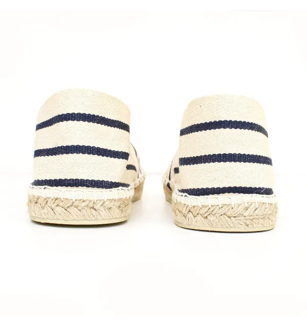 Men's Cream and Navy Espadrilles Crabster - 3