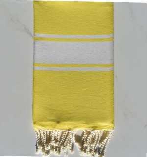 Flat yellow fouta Fouta Tunisia - 1 2