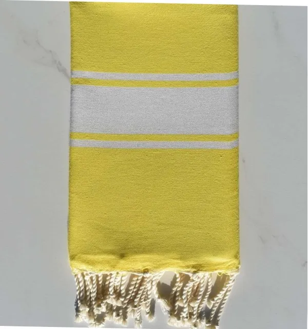 Flat yellow fouta - FOUTA TUNISIA