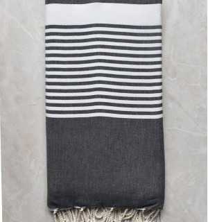 Dark gray throw - FOUTA TUNISIA