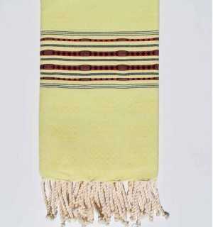Thalasso pistachio green with patterns fouta Fouta Tunisia - 1 2