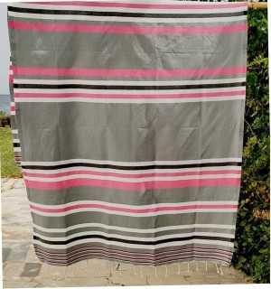 Beach towel dina grey, pink, white and black grey - Beach towel