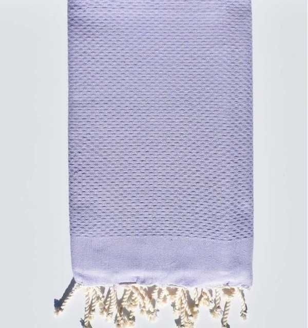 Plain lavender beach towel - FOUTA TUNISIA
