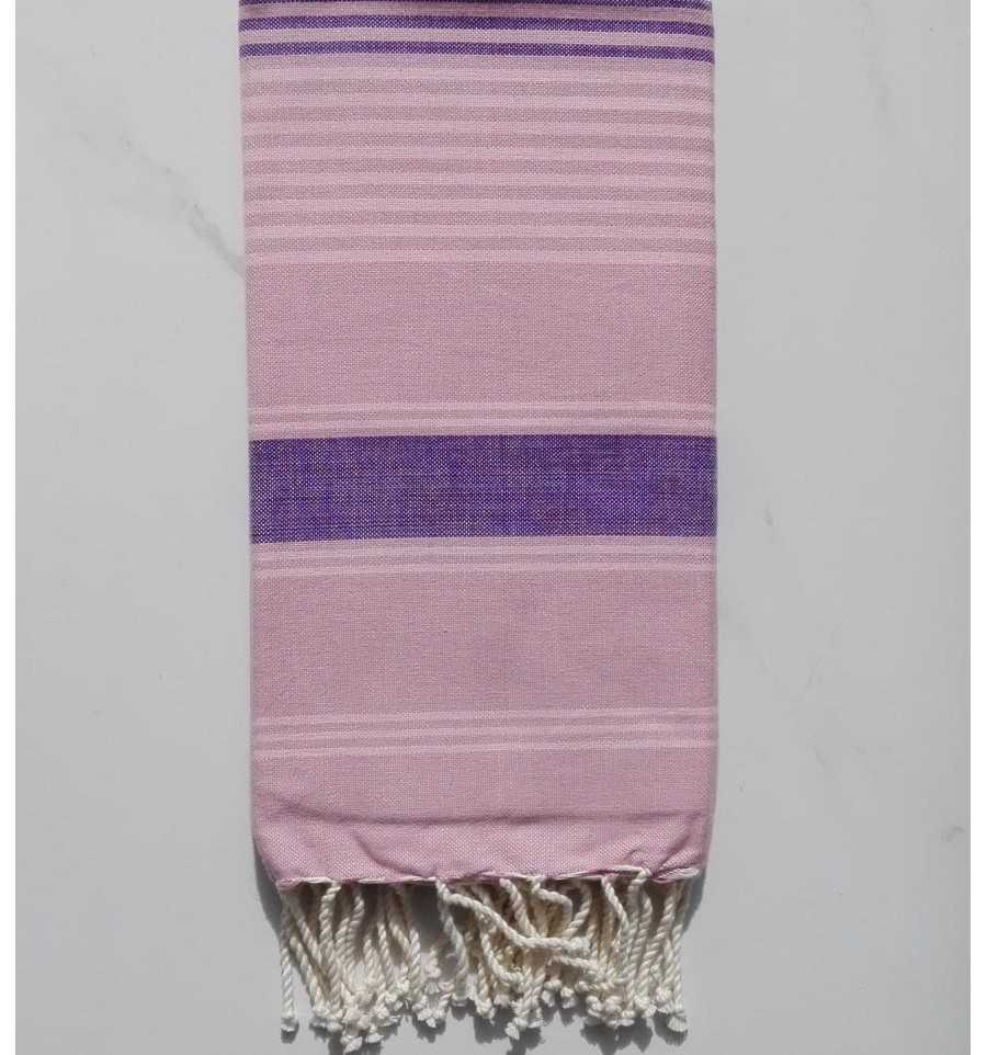 Dina pink striped purple and light pink fouta