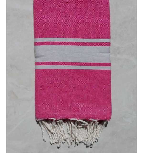 Fouta Plate rose dragée 