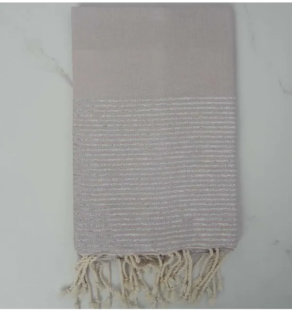 FOUTA Lurex PLATE Parme 