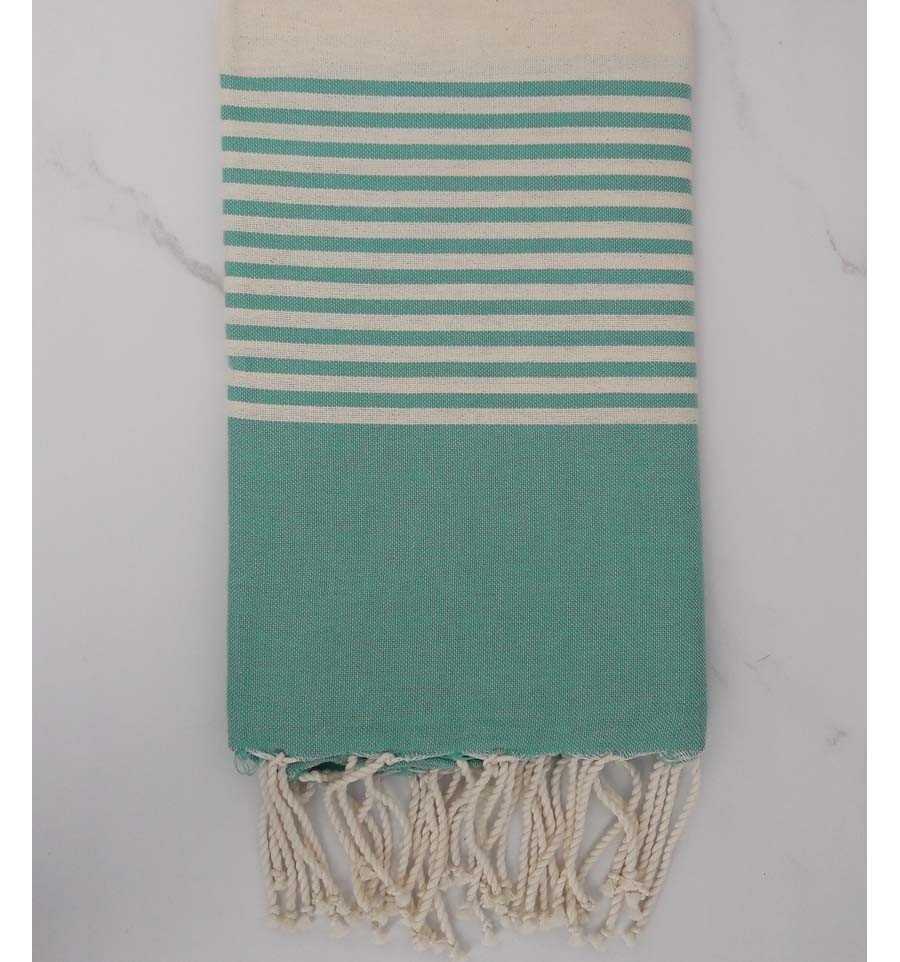 Fouta arabesque rayée rouge 