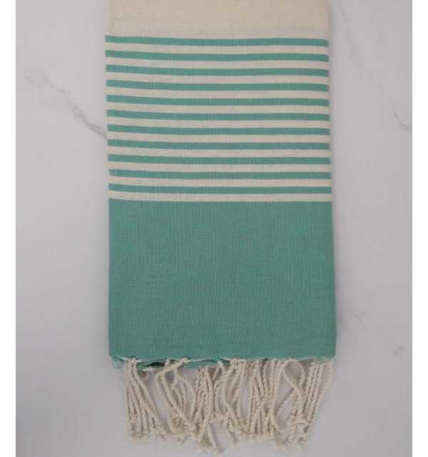 Fouta arabesque rayée rouge 
