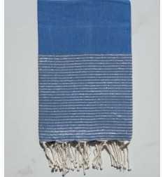 Flat electric blue lurex fouta 
