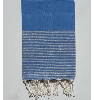Flat electric blue lurex fouta 