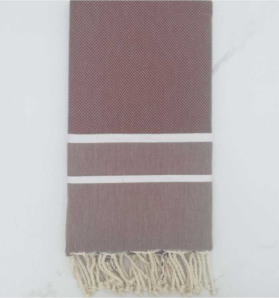 Brown chevron beach towel 