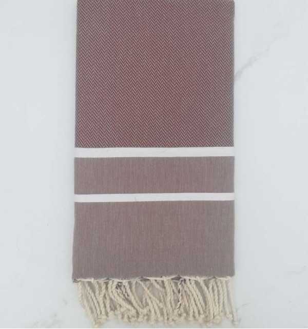 Brown chevron beach towel 