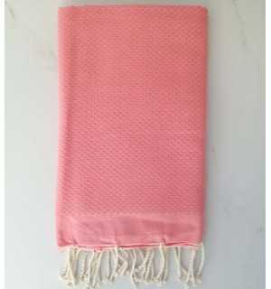 Beach towel solid light incarnadine pink 
