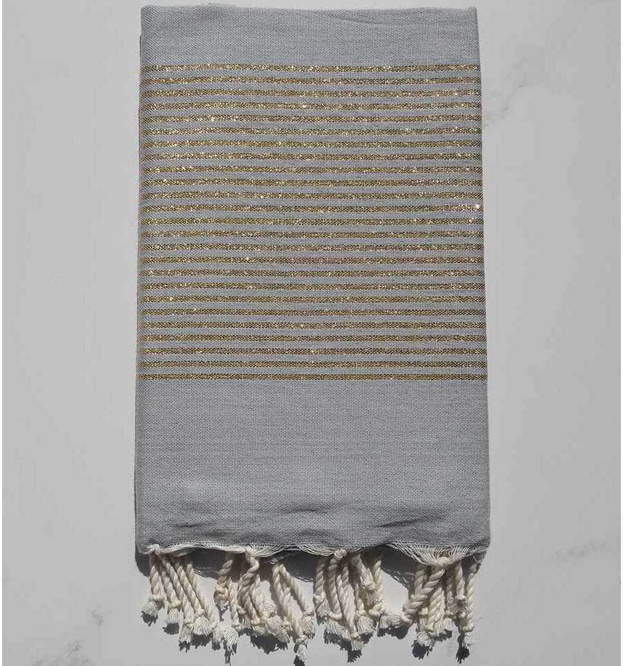 FOUTA Lurex PLATE vert d'eau 