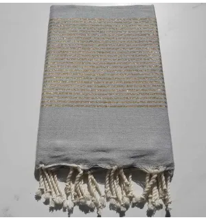 FOUTA Lurex PLATE vert d'eau  2