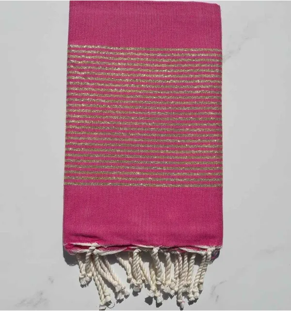 Candy pink lurex fouta 